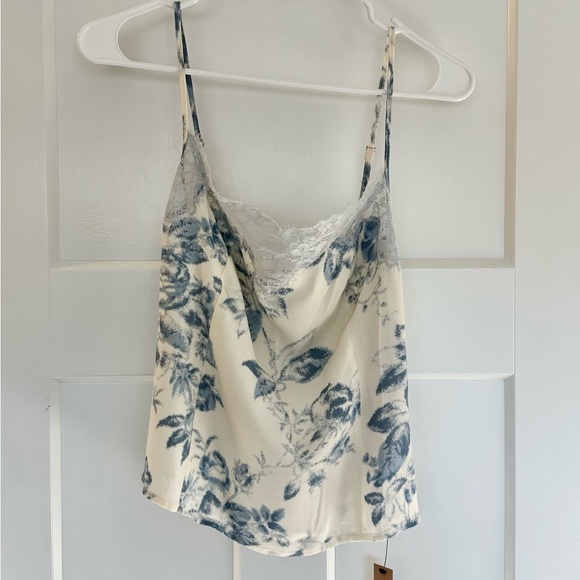 Reformation Floral Lace Trim Spaghetti Strap Top - Picture 4 of 7